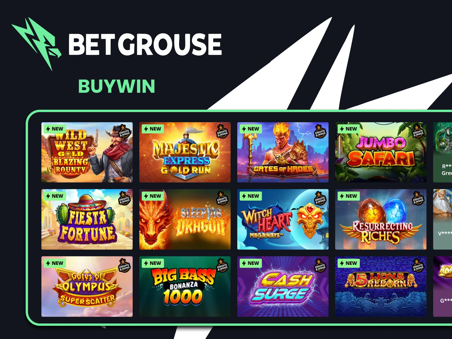 Unique BuyWin format at Betgrouse.