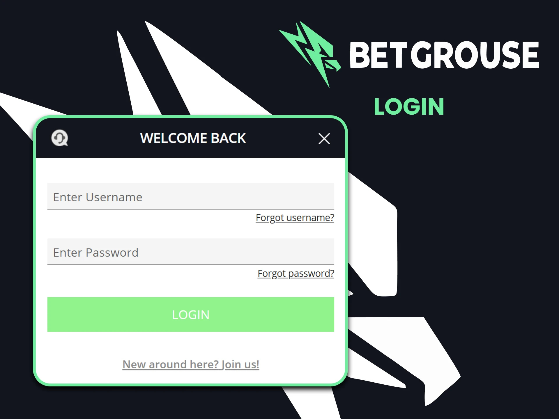Easy entry to Betgrouse Casino.