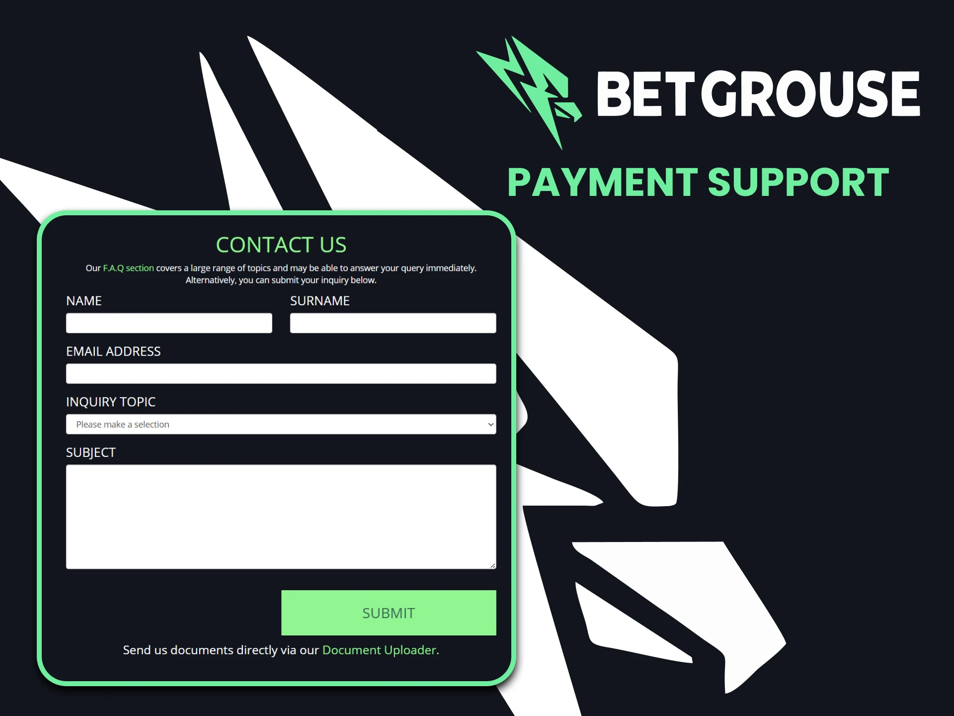 Betgrouse guarantees prompt payment support.