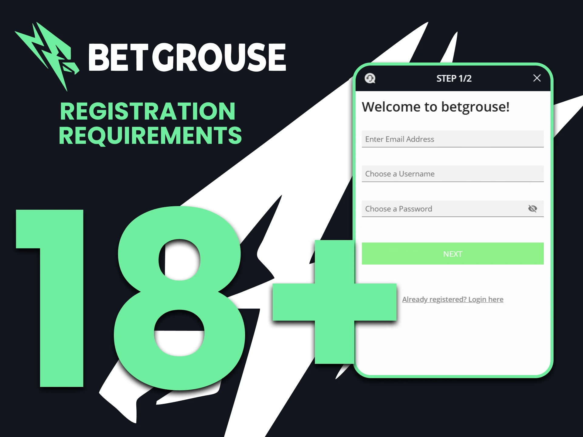 Create only one real money account at Betgrouse Casino.